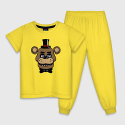 Пижама хлопковая детская Freddy FNAF, цвет: желтый