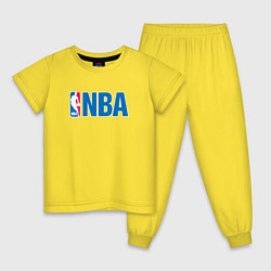 Пижама хлопковая детская NBA, цвет: желтый