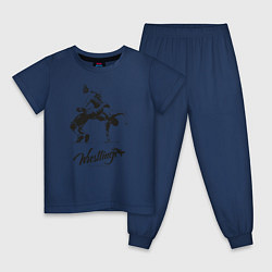 Пижама хлопковая детская Wrestling, цвет: тёмно-синий