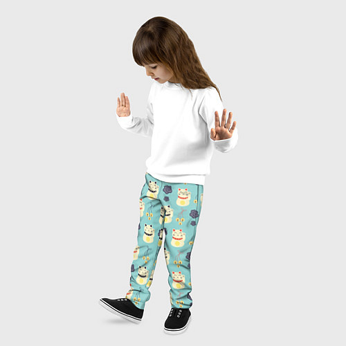 Детские брюки Кошки счастья / 3D-принт – фото 3