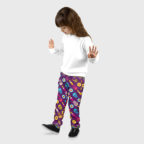 Детские брюки Черепа и свечки / 3D-принт – фото 3
