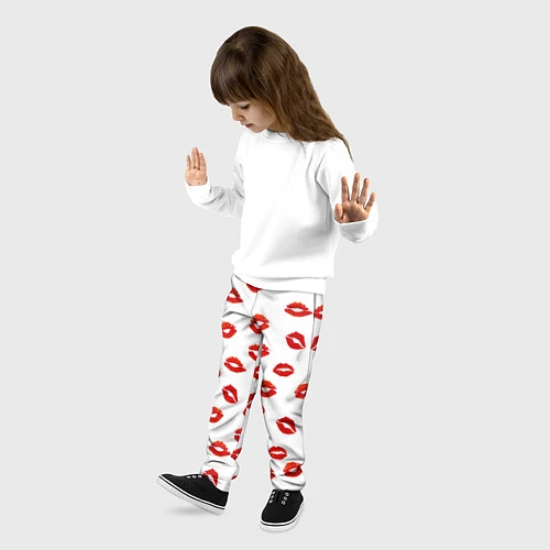 Детские брюки Поцелуйчики / 3D-принт – фото 3