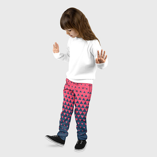 Детские брюки Узор из треугольников / 3D-принт – фото 3