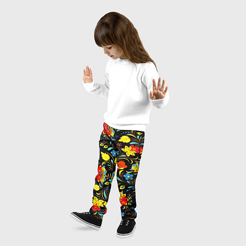 Детские брюки Цветочки / 3D-принт – фото 3
