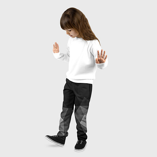 Детские брюки Abstract gray / 3D-принт – фото 3