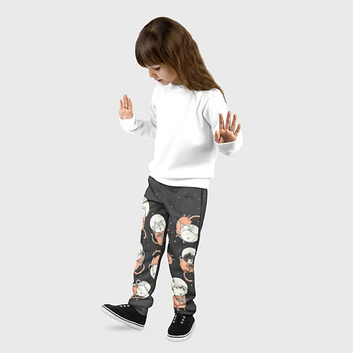 Детские брюки Космические котики / 3D-принт – фото 3