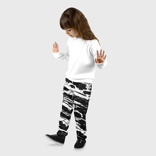 Детские брюки Gray color abstract / 3D-принт – фото 3