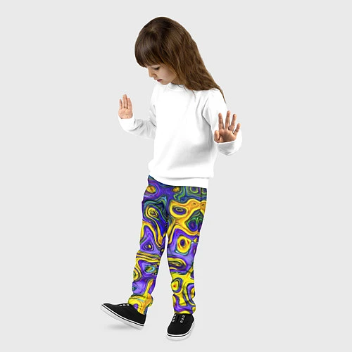 Детские брюки Цветная текстура / 3D-принт – фото 3