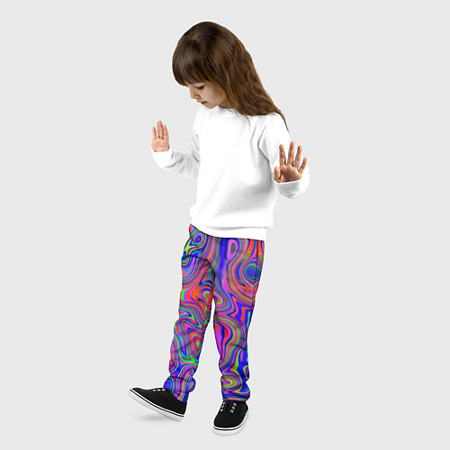 Детские брюки Цветная текстура 5 / 3D-принт – фото 3