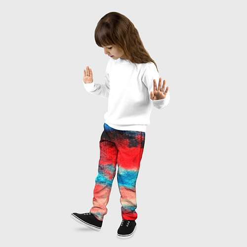 Детские брюки Watercolor / 3D-принт – фото 3