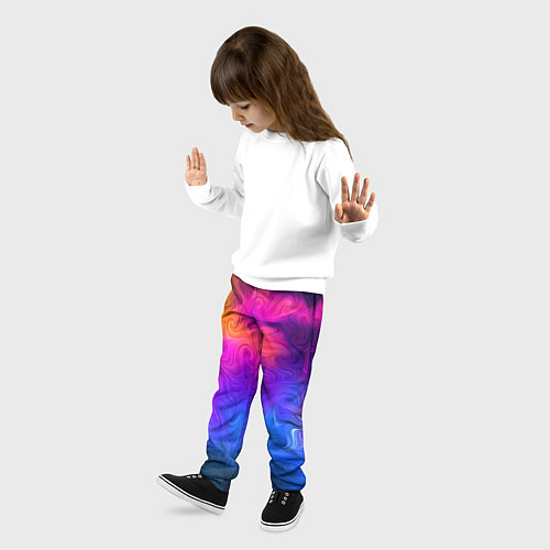 Детские брюки Узор цвета / 3D-принт – фото 3