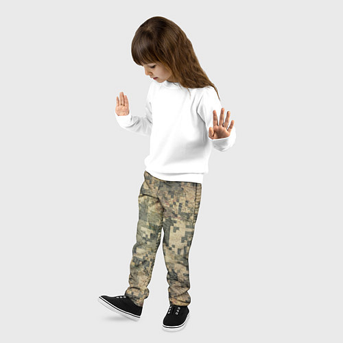 Детские брюки Камуфляж пиксельный: хаки / 3D-принт – фото 3