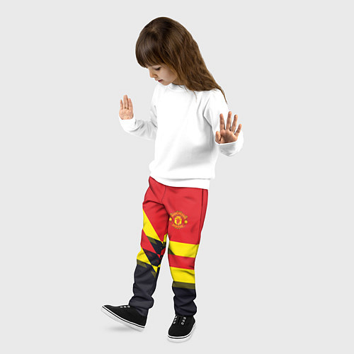Детские брюки Man UTD FC: Black style / 3D-принт – фото 3
