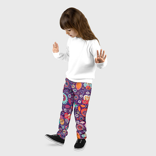 Детские брюки Цветочный взрыв / 3D-принт – фото 3