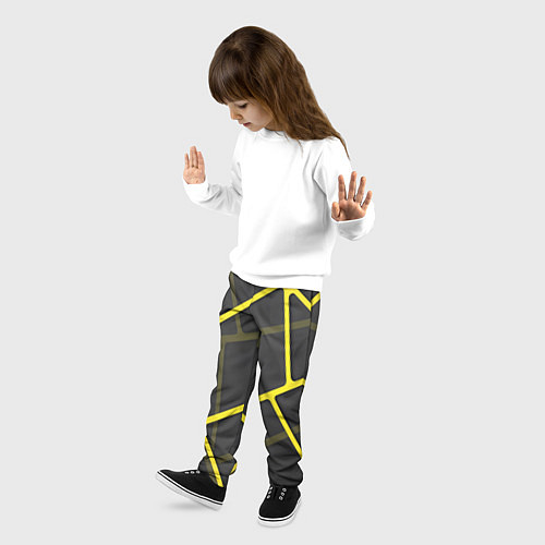 Детские брюки Желтая сетка / 3D-принт – фото 3