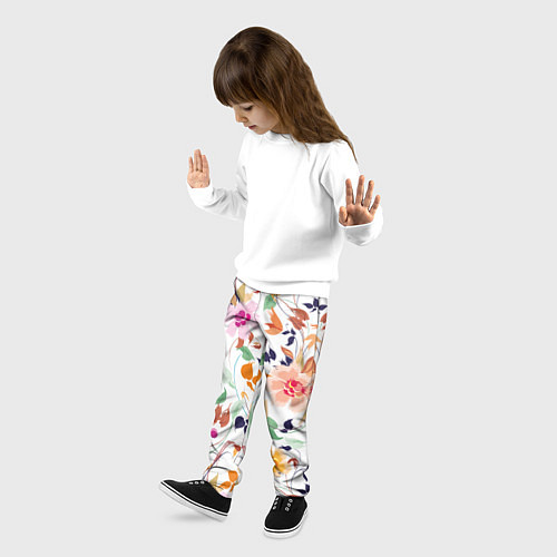 Детские брюки Нежные цветы / 3D-принт – фото 3