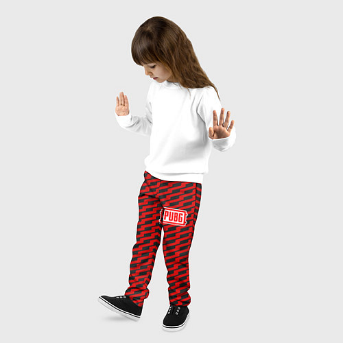 Детские брюки PUBG: Red Line / 3D-принт – фото 3