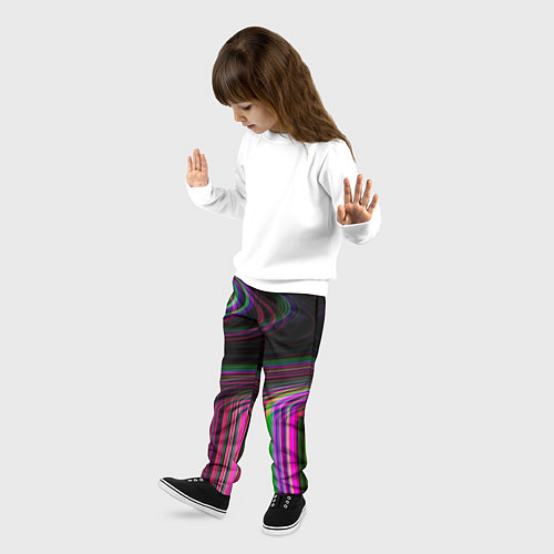 Детские брюки Неоновый свет / 3D-принт – фото 3