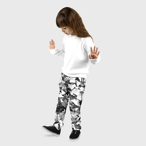Детские брюки Городской серый камуфляж / 3D-принт – фото 3