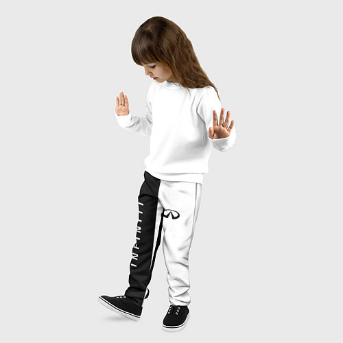 Детские брюки Infiniti: Black & White / 3D-принт – фото 3