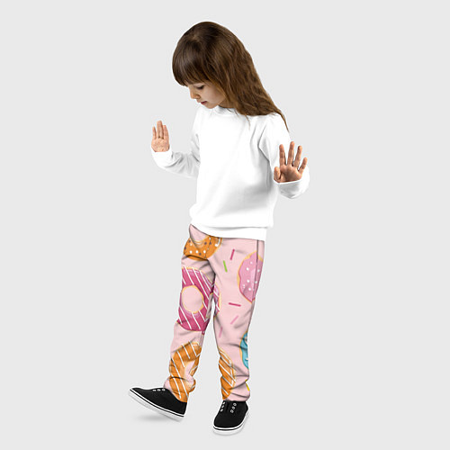 Детские брюки Кремовые пончики / 3D-принт – фото 3