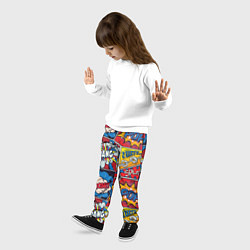 Брюки детские Pop art pattern, цвет: 3D-принт — фото 2