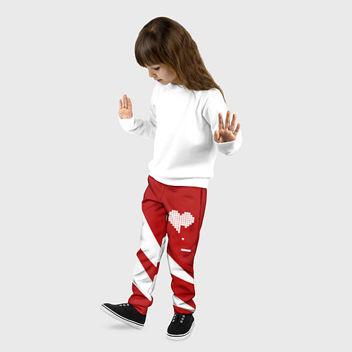 Детские брюки Игра в сердца / 3D-принт – фото 3