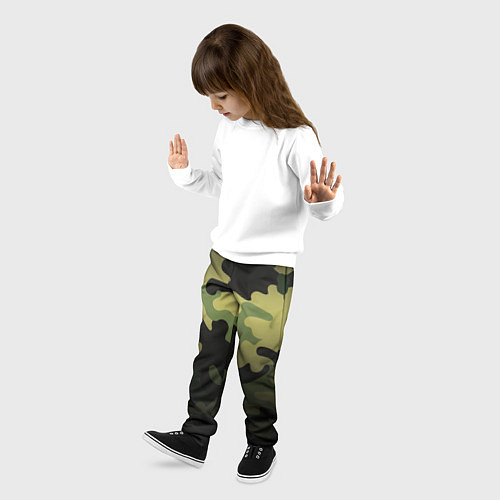 Детские брюки Camouflage Green / 3D-принт – фото 3