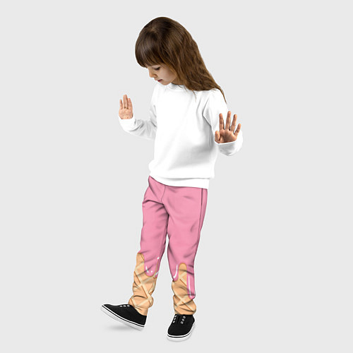 Детские брюки Розовое мороженное / 3D-принт – фото 3