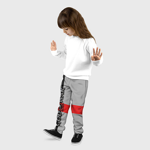 Детские брюки God of War: Grey Style / 3D-принт – фото 3