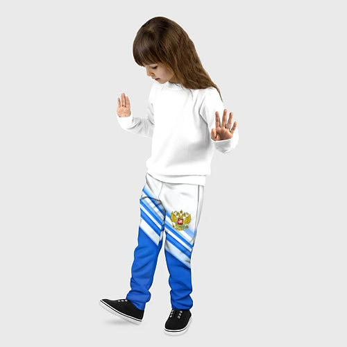 Детские брюки Россия: голубая волна / 3D-принт – фото 3