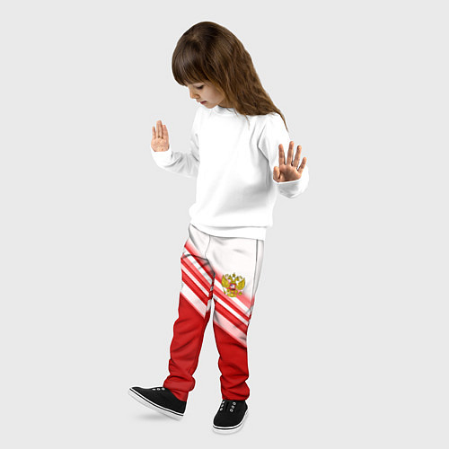Детские брюки Россия: красная волна / 3D-принт – фото 3