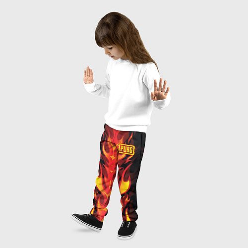 Детские брюки PUBG: Hell Flame / 3D-принт – фото 3