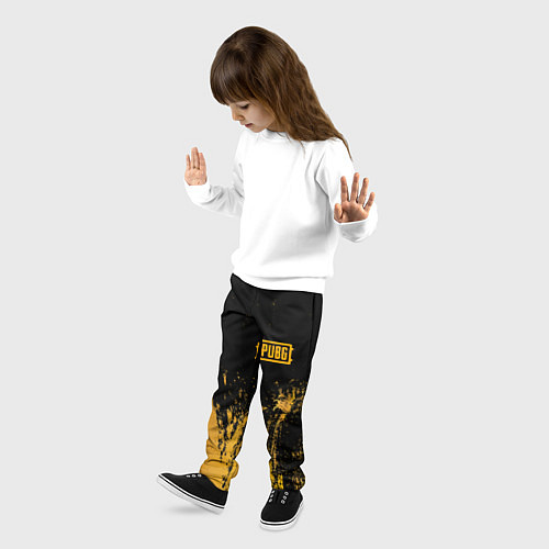 Детские брюки PUBG: Yellow Colour / 3D-принт – фото 3