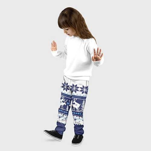 Детские брюки Узор с оленями / 3D-принт – фото 3