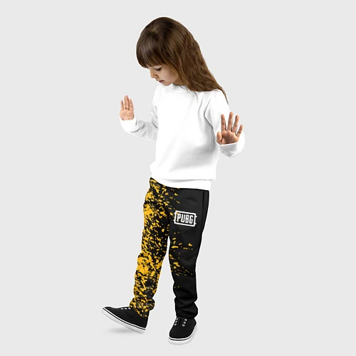 Детские брюки PUBG: Yellow vs Black / 3D-принт – фото 3