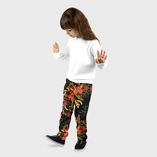 Детские брюки Полевые цветы / 3D-принт – фото 3