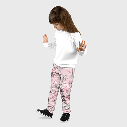 Детские брюки Розовые розы / 3D-принт – фото 3