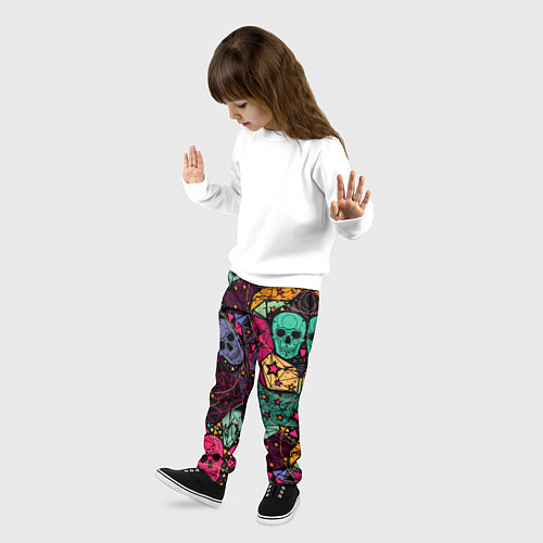 Детские брюки Маскарад черепов / 3D-принт – фото 3