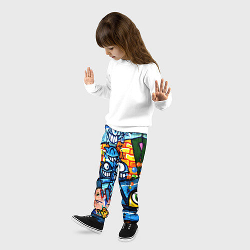 Детские брюки Graffiti Exclusive / 3D-принт – фото 3