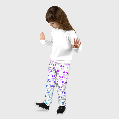 Детские брюки Marshmello: Light Neon / 3D-принт – фото 3