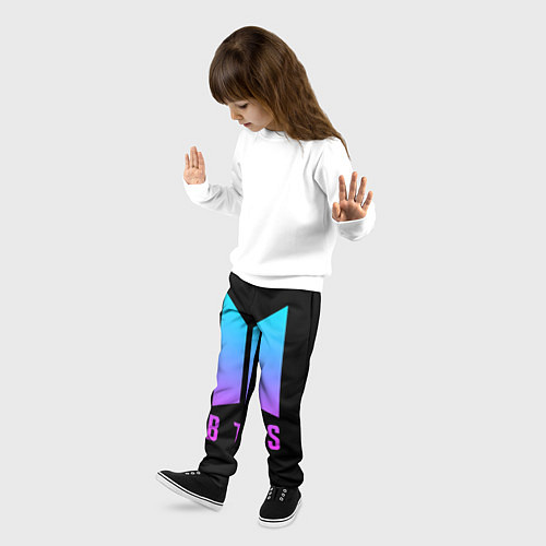 Детские брюки BTS: Neon Night / 3D-принт – фото 3