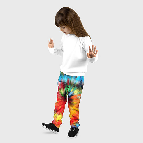 Детские брюки Абстракция разноцветная и яркая / 3D-принт – фото 3