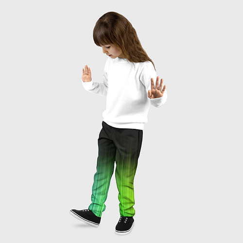 Детские брюки Неоновые полосы - Минимализм / 3D-принт – фото 3