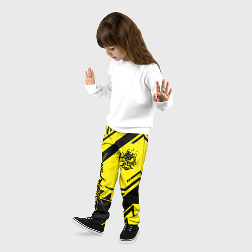 Детские брюки Cyberpunk 2077: Yellow Samurai / 3D-принт – фото 3