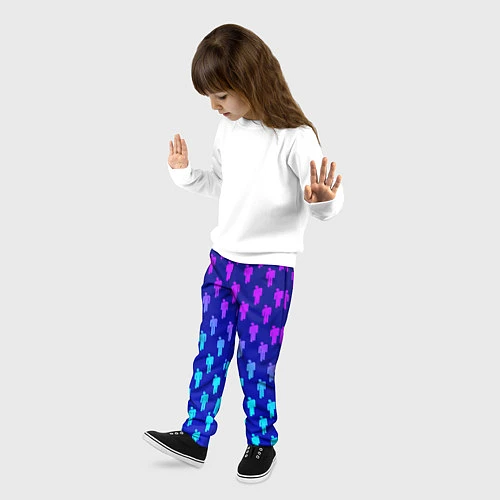 Детские брюки Billie Eilish: Violet Pattern / 3D-принт – фото 3