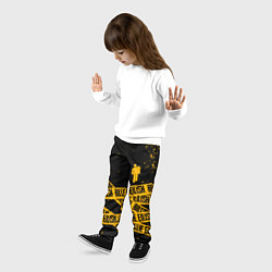Брюки детские BILLIE EILISH: Yellow & Black Tape, цвет: 3D-принт — фото 2