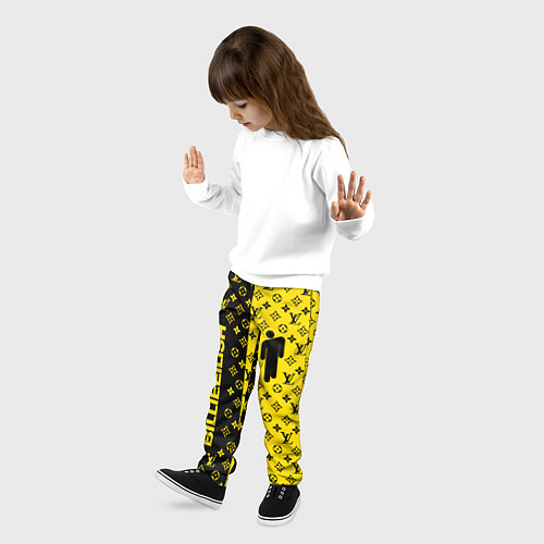 Детские брюки BILLIE EILISH x LV Yellow / 3D-принт – фото 3