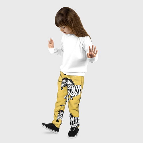 Детские брюки Зебра арт / 3D-принт – фото 3