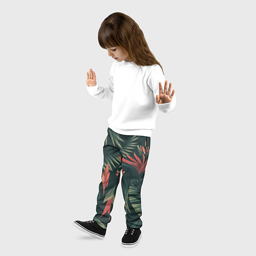 Детские брюки Тропический комуфляж / 3D-принт – фото 3